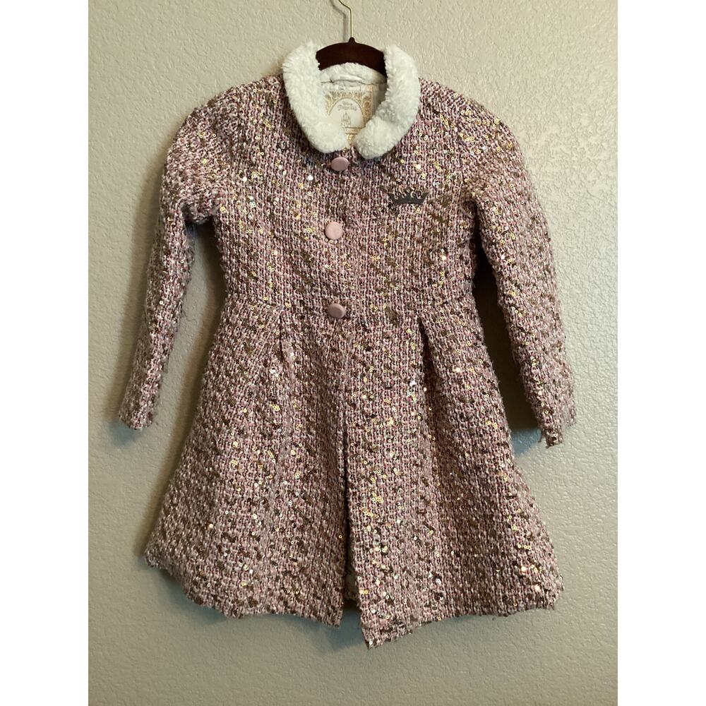 Disney Parks Princess Pink Tweed Dress Coat Animators' Collection S 5/6